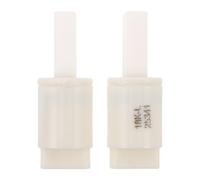 2pcs Soft Close Toilet Seat Buffer Set, 5.5x2x2cm Plastic | Tool Free Install, Left and Right Slow Descent Buffer, White High Strength Plastic for Bathroom Use