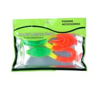 2PCS Soft Fishing Frog Artificial Bat Swim Bait 11cm 16G Topwater Bait for Outdoor Shrimp Bait