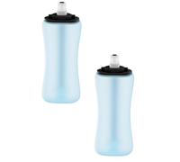 2PCS Soft Flask Running Water Bottles,Sports Plastic Drinking Bottle Leak Proof Design,Lightweight Soft Water Bottle,Trail Hydration Flask,Softs Waters Bottle for Marathon, Hiking，A