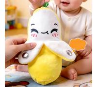 2PCS Soft Musical Banana Toy 17&22CM,Interactive Banana Sensory Doll,Touch-Sensitive Singing Fruit Plush,2026 New Early Education Toy,Kids Boys Girls Bedroom Nursery Gift,Cuddly Yellow Plush Companion
