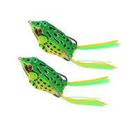 2pcs Soft Silicone Fishing Bait Simulation Frog Lures Hook Crankbait Tackle Crank Tackle Soft Silicone Fishing