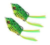 2pcs Soft Silicone Fishing Bait Simulation Frog Lures Hook Crankbait Tackle Crank Tackle Soft Silicone Fishing