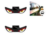 2Pcs Solar Demon Eye LED Car Window Light, Dynamic Demon Eye Light, Activated Flashing and Breathing Modes, High-Brightness Windshield Light for Car Decor (Black_A)