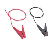 2PCs Solar Fence Charging Accessories Copper Alligators Clip Insulated Leads Wire for Electric Livestock Fencing Systems Solar Fence Charging Cable