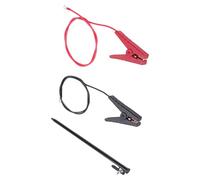 2PCs Solar Fence Charging Accessories Copper Alligators Clip Insulated Leads Wire for Electric Livestock Fencing Systems Electric Fence Accessories