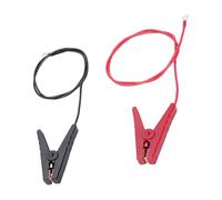 2PCs Solar Fence Charging Accessories Copper Alligators Clip Insulated Leads Wire for Electric Livestock Fencing Systems Electric Fence Accessories