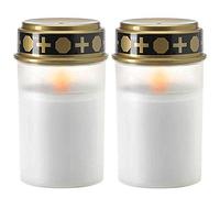 2pcs Solar LED Outdoor Grave Light Portable Water-proof Grave Candle Light Decoration Church Decoration Great for Grave Decoration, Church Decoration