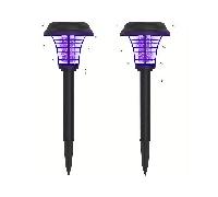 (2pcs) Solar-Powered Bug Zapper And Mosquito Killer Light For Indoor And Outdoor Use
