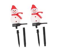 2pcs Solar Snowman Lawn Lights for Outdoor Decoration Creative Christmas Garden Lights for Cozy Illumination Patios Lawns and Pathways
