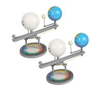 2pcs Solar System Model Kit Earth Moon Sun Orbit Teaching Tool for Astronomical Educational Kit DIY Learning Sturdy Construction Enhances Understanding of Solar Phenomena