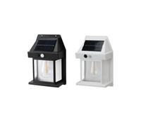 2PCS Solar Tungstens Night Lamp Intelligent Motion Sensor Wall Lamp 3 Lighting Modes Waterproof Courtyard Garden Decor