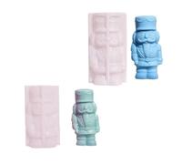 2PCS Soldier Statue Silicone for Epoxy Resin Soap Chocolate Fondant Silicone Molds Soap Making Molds