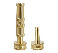 2Pcs Solid Brass Adjustable Twist Hose Nozzle Sweeping Sprayer for Watering Brass Sweeping Sprayer
