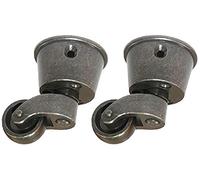 2PCS Solid Brass Castor Antique Cup Furniture Caster Wheel for Armchairs Brown