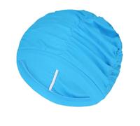2pcs Solid Color Long Hair Women Men Swim Pool Water Sports Elastic Pleated Nylon Fabric Bathing Swimming Caps Hat Turban For Men And Women(Light BLUE)