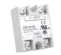 2PCS Solid State Relay 10A 25A 40A single phase Module 3-32V Input DC 24-380V AC Output SSR-10DA SSR-25DA SSR-40DA(DD (DC-DC),60A)