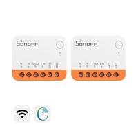 2PCS SONOFF MINIR4 Wi-Fi Smart Switch Mini Compact ESP32 2Way Relay Alexa Google
