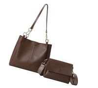 2Pcs Sophisticated PU Shoulder Bag Retro Crossbody Purse Practical Fabric Handbag For Offce Worker And Professionals Friendly Pu Shopper Bag