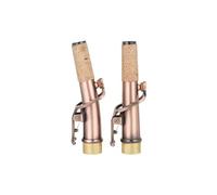 2Pcs Soprano Sax Bend Straight Neck Kit Woodwind Instrument Brass 16.7mm Sax Neck Replacement Part Sax Accessory (Color : Red copper)
