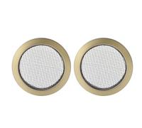 2Pcs Sound Hole Inserts for Dobro Resonator Screen, Box Guitar Sound Hole Insert, Resonant Guitar Speaker Grill with Vintage Bronze Finish, Durable Metal Construction for Enhanced
