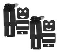 2pcs Soundbar Wall Mount Bracket Black for Adjustable, Small Speakers | Metal Plastic Sponge Build, Stable Design, Bedroom Home Use, with Easy Installation