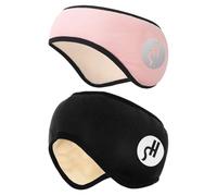 2pcs Soundproof Sleeping Earmuffs Ear Warmer Sleeping Eye Mask Headband Adjustable Noise Cancelling Makeup Headwear