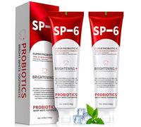 2Pcs SP-6 Probiotic Brightening Toothpaste, Sp-6 Whitening, Sensitive Teeth Gum Protection, Enamel Safe, Deep Cleaning Oral Care, Brightens Teeth & Freshens Breath for Adults Kids