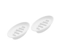 2Pcs Space Saving Soap Dishes Storage Container Tray with Water Drainage Design for Dorm Rooms Home Bathroom Slip Proof Dishes