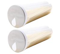 2PCS Spaghetti Container Storage Rotating Portion Control Spaghetti Container Easy Access Plastic Pasta Storage Containers for Noodles, Grains & Snacks