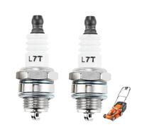 2Pcs Spark Plug Replacement for NGK BPMR7A, Compatible with NGK BPMR7A & Champion CJ8/RCJ6Y/RCJ7Y, Chainsaw & Lawnmower Engine Replacement Parts, Copper Core for Strong Ignition, Durable Construction