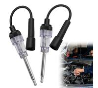 2PCS Spark Plug Tester Inline Spark Tester Small Armature Diagnostic Detector Tool Portable Engine Ignition Tester Straight Boot Ignition Coil Tester for Small Engines Cars Motorcycles
