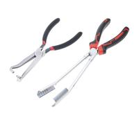 2Pcs Sparks Plug Pliers Set Non-Rust Steel with Extended Handle for Tight Engine Spaces & Auto Maintenance Plugs Plier with Ergonomic Grip