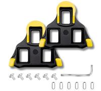 2Pcs SPD Cleats for Cycling Shoes, Cleats Set, Anti-Slip Pedal Cleat Set, Durable High-Performance Bike Replacement Cleats for Indoor Cycling and MTB Road Bike(Yellow)