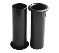 2PCS Speaker Inverted Tube Port for 2-15 Inch Subwoofer, ABS Bass Reflex Extension Guide Tube for Loudspeaker Cabinet, Black (Set of Var(40X117)