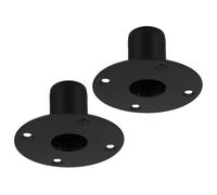 2pcs Speaker Stand Adapter Iron Base for Stand Pole, Black Metal | Fast Setup and Rapid Removal, Precise Aiming for Meeting Rooms, Conference Halls