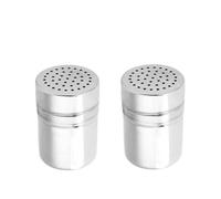 2Pcs Spice Shaker Seasoning Bottles, Stainless Steel Spice & Herbs Storage Jars Metal Shaker Bottle Flour Shaker, Salt Shaker Dredger Shaker for Home Kitchen(M)