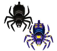 2pcs Spider Balloons Halloween Foil Balloon Spiders 3D Mylar Balloon Hanging Halloween Decorations Black Purple Scary Spider Props for Horror Halloweens Party Decorations