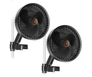 2PCS Spider Farmer 6" Grow Tent Clip Fan Adjustable Tilt-Up Smart APP Control
