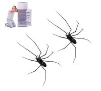 2PCS Spider Fridge Magnet Realistic, 3D Realistic Giant House Spider Fridge Magnet, Removeable Magnetic Plastic Spider As Decoration, Funny Prank Gift Sticker Decoration Gifts (Black*2)