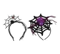 2pcs Spider Web Hairband Fabric Costume Accessory for Masquerade | Creative Cool Festive Hair Decor, Lifelike Charming Shape, Women and Girl Party Wear, Unique Style