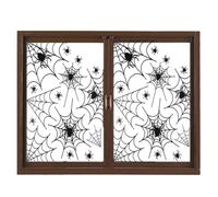 2pcs Spider Web Halloween Wall Stickers for Store and Bathroom Black