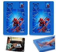 2Pcs Spiderman Sliding Puzzles 12cm, Handheld Brain Teaser Travel Toys for Kids 3+ Years, 16 Piece Educational Puzzle Games, Fine Motor Skill Toys, Party Bag Fillers & Gifts