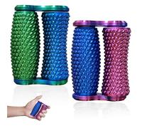 2pcs Spiky Grip Fidget Toy, 3d Printed Fidget Toy Dual Roller Quiet Fidget Spinner ，Focus Novelty Gift (Green Blue)