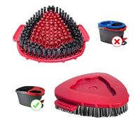 2PCS Spin Mop Replace Scrub Brush Compatible with Vileda EasyWring 1-Tank System,Scrubber Mop Head,More Layers of Bristles Great for Tub,Tile,Wall,Swimming Pools,Kitchen