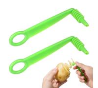 2pcs Spiral Cutter, Spiral Slicer Blade Hand Slicer Cutter for Cucumber Carrot Potato Vegetable Fruit Knife Manual Cut Veggies Spiralizer Accessories for Dining Kitchen Tool (Green)