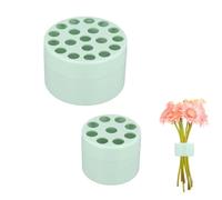2pcs Spiral Ikebana Stem Holder, 2 Sizes Bouquet Twister Flower Arrangement Holder for Vases Floral Art DIY Wedding Shop Office Home Decor (Green)