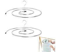 2PCS Spiral Shaped Stainless Steel Drying Rack for Bed Sheets, Foldable & 360° Rotation Clothes Drying Rack, Space Saving Laundry Stand Hanger, Hanging Garment Racks for Blankets, Towels