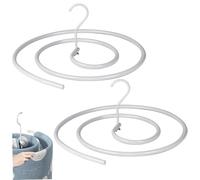 2PCS Spiral Sheet Hanger Round Space-Saving Blanket Hangers Detachable Iron Thicken Drying Rack for Bed Sheet Blanket Coverlet Bath Towel