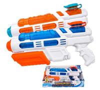 2Pcs Splash Squad Hydro Blast Pump Action Water Guns Blue & Orange 600ml Tank 8M Range Water Blasters Water Pistols for Kids Garden Beach Pool Summer Toys -33cm