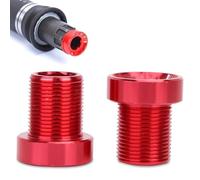 2Pcs Splined Bottom Bracket Bolts, Aluminum Alloy Crank Arm Bolt M15x19mm Titanium Crank Arm Screws Splined Bottom Bracket Bolts Bicycle Bike BB Axis Screws for Mountain Road Bike (Red)